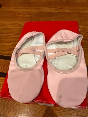 Light Pink Ballet Slippers with Cross Elastic